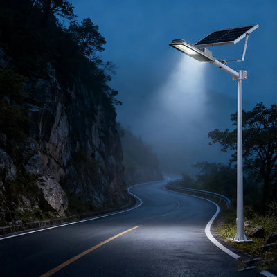 Lampadaire Solaire Extérieur Puissant IP67 Crépuscule à l'Aube
