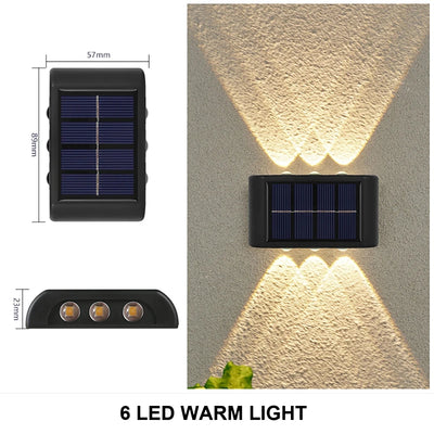 Applique Murale Solaire LED Extérieure Éclairage Haut Bas Jardin