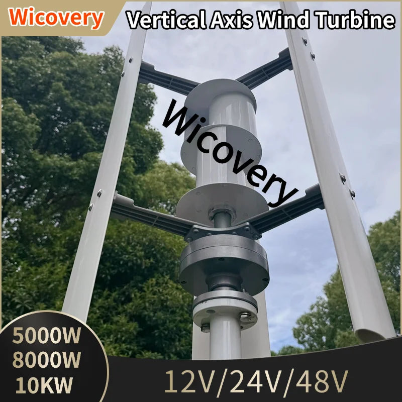 Éolienne Verticale Maglev 5 kW à 10 kW 220V Faible Bruit
