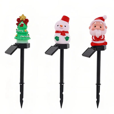 Lampe Solaire Noël Sapin Père Noël et Bonhomme Étanche
