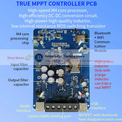 Régulateur de Charge Solaire MPPT 30A 40A 12V à 48V