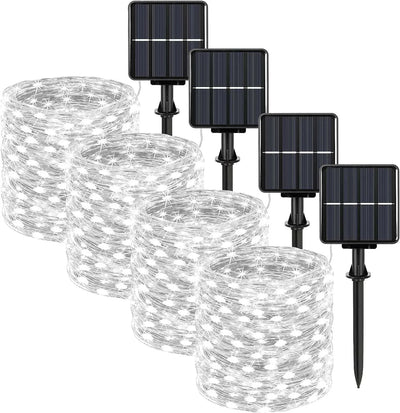 Guirlande Solaire Fil de Cuivre 8 Modes Étanche Noël