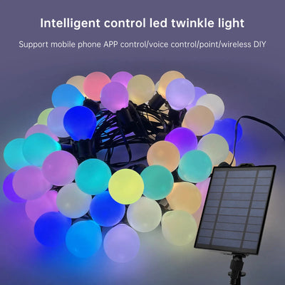 Guirlande Solaire Intelligente RGB G40 LED Application Télécommande
