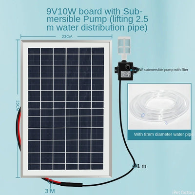Pompe Solaire Submersible 12V Bassin Cascade et Aquarium