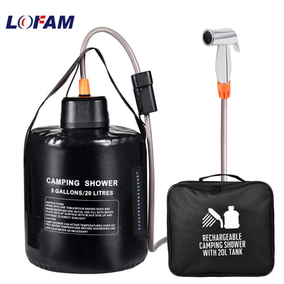 Douche Solaire de Camping 20L à Pompe