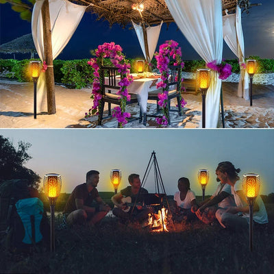Lampe torche solaire pour terrasse