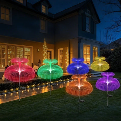 Lampe Solaire Méduse Multicolore de Jardin