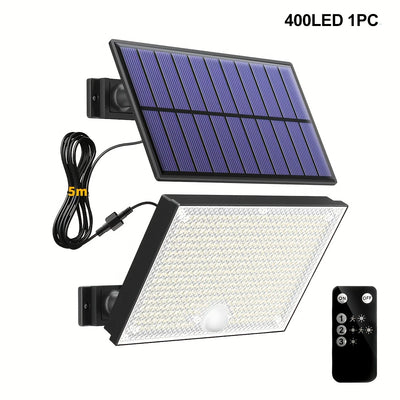Applique Murale Solaire Extérieur 400 LED avec Télécommande