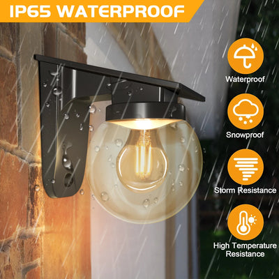Applique Murale Solaire Ampoule E27 Amovible IP65 Jardin