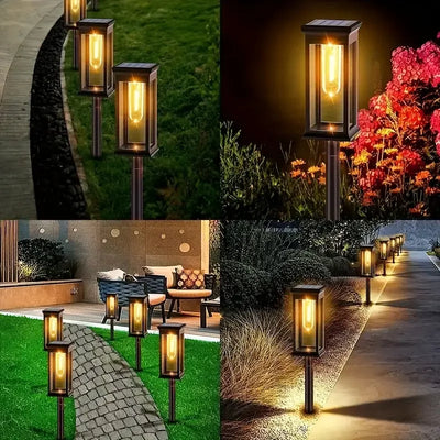 Piquets Solaires Jardin Détachables Lot Panneau Intégré IP65
