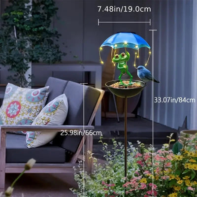 Lampe LED de la statue grenouille solaire de jardin