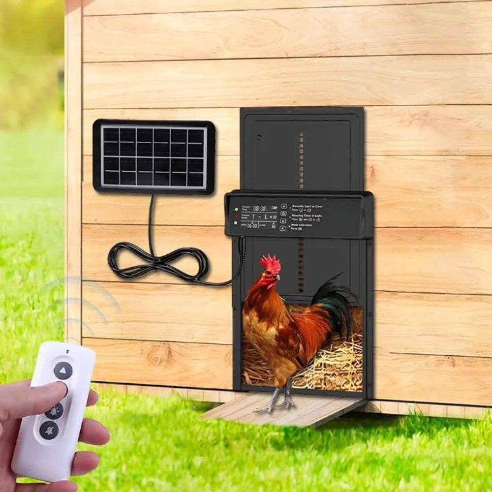 Porte Automatique de Poulailler Solaire Levage Programmable Volailles