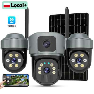 Caméra Solaire 4G Triple Écran Sans Fil PTZ
