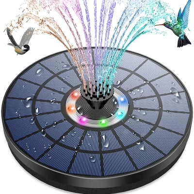 Pompe de Fontaine Solaire LED 5,5W avec Accumulateur Intégré