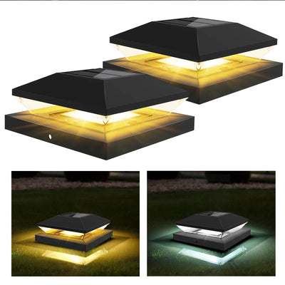 Lampe Solaire Pilier Capuchon Poteau Clôture Paysage IP65