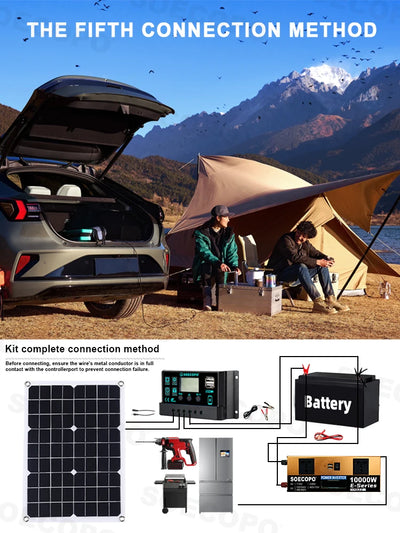 Kit Solaire Hors Réseau 10000W Onduleur Panneaux