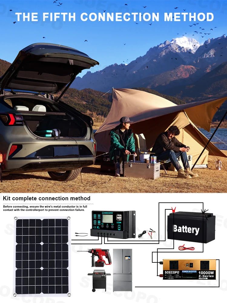 Kit Solaire Hors Réseau 10000W Onduleur Panneaux