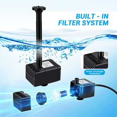 Fontaine Solaire 8 W Étanche pour Bassin à Poissons