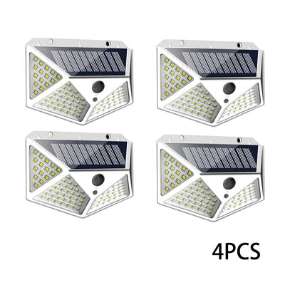 Lampe Solaire Extérieur Détecteur de Mouvement 100 LED Murale