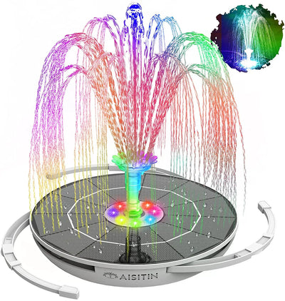 Fontaine Solaire avec Pompe et LED pour Etang