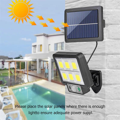 Applique Murale Solaire LED Détecteur Mouvement 3 Modes Extérieur