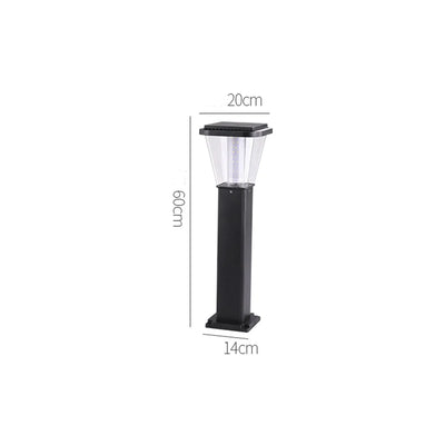 Borne Solaire de Pelouse LED Étanche pour Jardin