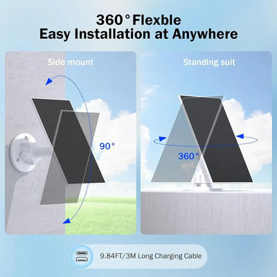 Caméra Solaire 4G avec Carte SIM Étanche et Panneau 6V