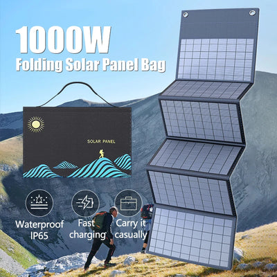 Panneau Solaire Pliable 1000W Sac USB DC