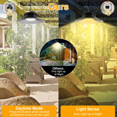 Lampe Solaire Suspendue Télécommande Extérieure Étanche IP65