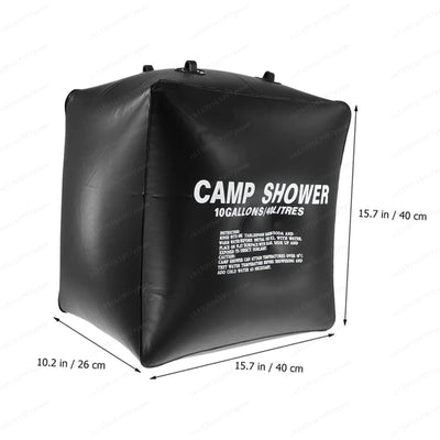 Sac de Douche Solaire 40 L Noir pour Jardin