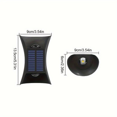 Applique Murale Solaire Extérieur Double Faisceau Haut Bas