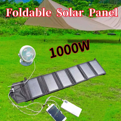 Panneau Solaire Pliable 1000W de Camping USB-C