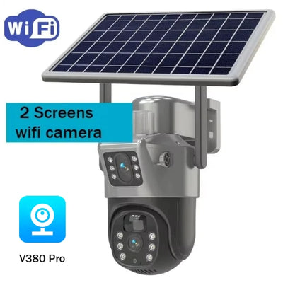 Caméra de Surveillance Solaire DIFANG 4G 8K 3 Objectifs