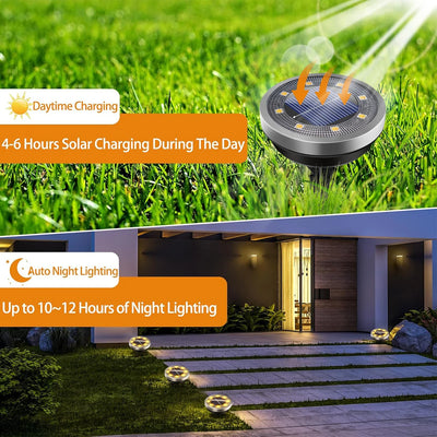Spot Solaire Encastrable au Sol IP65 Éclairage Paysage Jardin