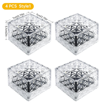 Lampe Solaire Cube de Glace LED Décorative Jardin Piscine