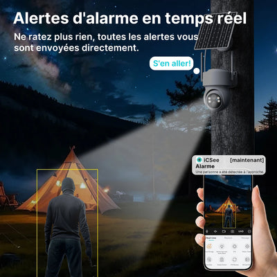 Caméra Solaire WiFi Extérieure PTZ - vue 5