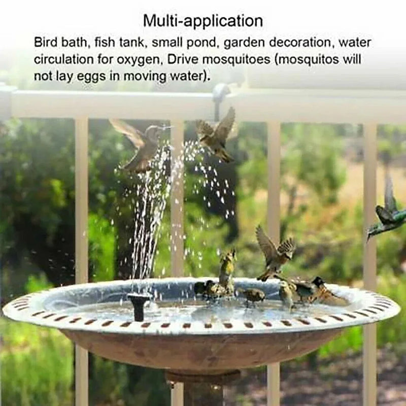 Fontaine Solaire Flottante 13, 16 ou 18 cm pour Bain d'Oiseaux