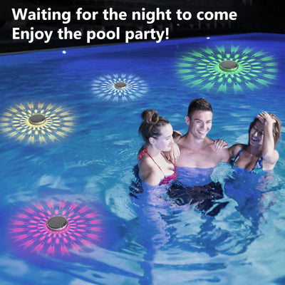 Lampe Solaire Piscine Flottante LED avec Télécommande