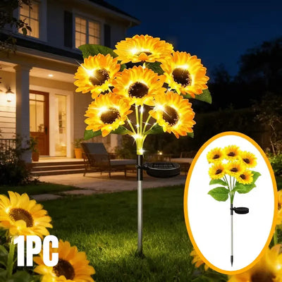 Lampe Solaire Tournesol Décorative pour Jardin et Pelouse