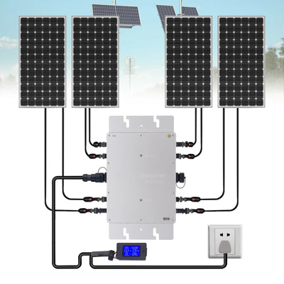 Micro-Onduleur Solaire 1200W MPPT Étanche IP65
