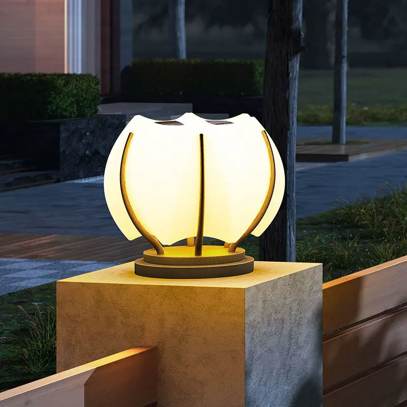 Lampe Solaire de Pilier Extérieure Minimaliste