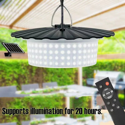 Plafonnier Solaire Hangar et Garage 244 LED avec Télécommande et Câble 5M