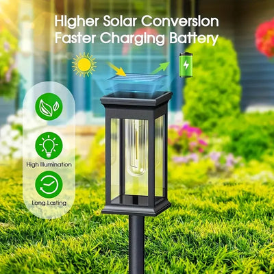 Piquets Solaires Jardin Détachables Lot Panneau Intégré IP65
