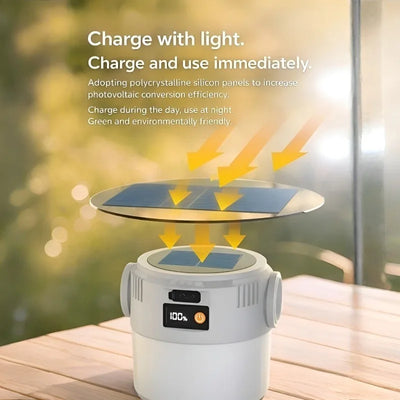 Lampe Solaire Camping Rechargeable USB Portable Étanche
