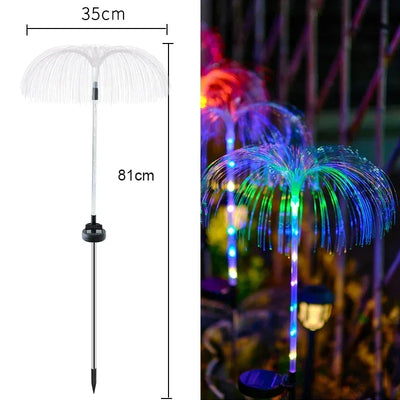 Lampe Solaire Méduse et Fleurs Lumineuses pour Jardin