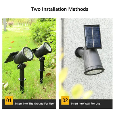 Projecteur Solaire RGB Extérieur à Planter pour Jardin, Pelouse et Allée