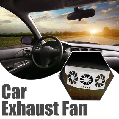 Ventilateur Solaire de Voiture 3 Turbines Rechargeable
