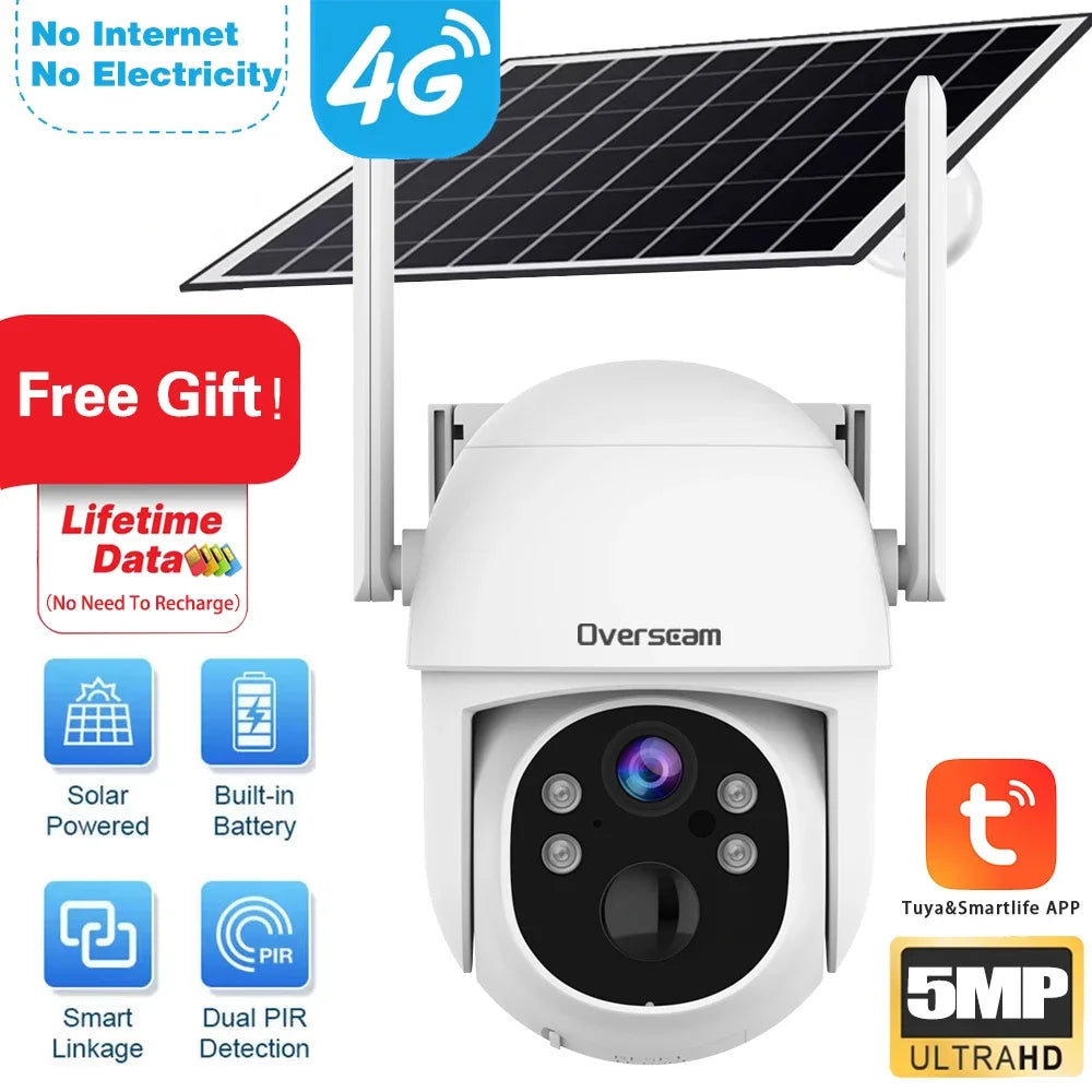 Caméra Solaire 4G PTZ Audio Bidirectionnel