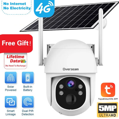 Caméra Solaire 4G PTZ Audio Bidirectionnel