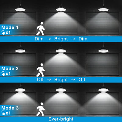 Lampe Solaire Suspendue Détecteur Mouvement Garage Cour IP65